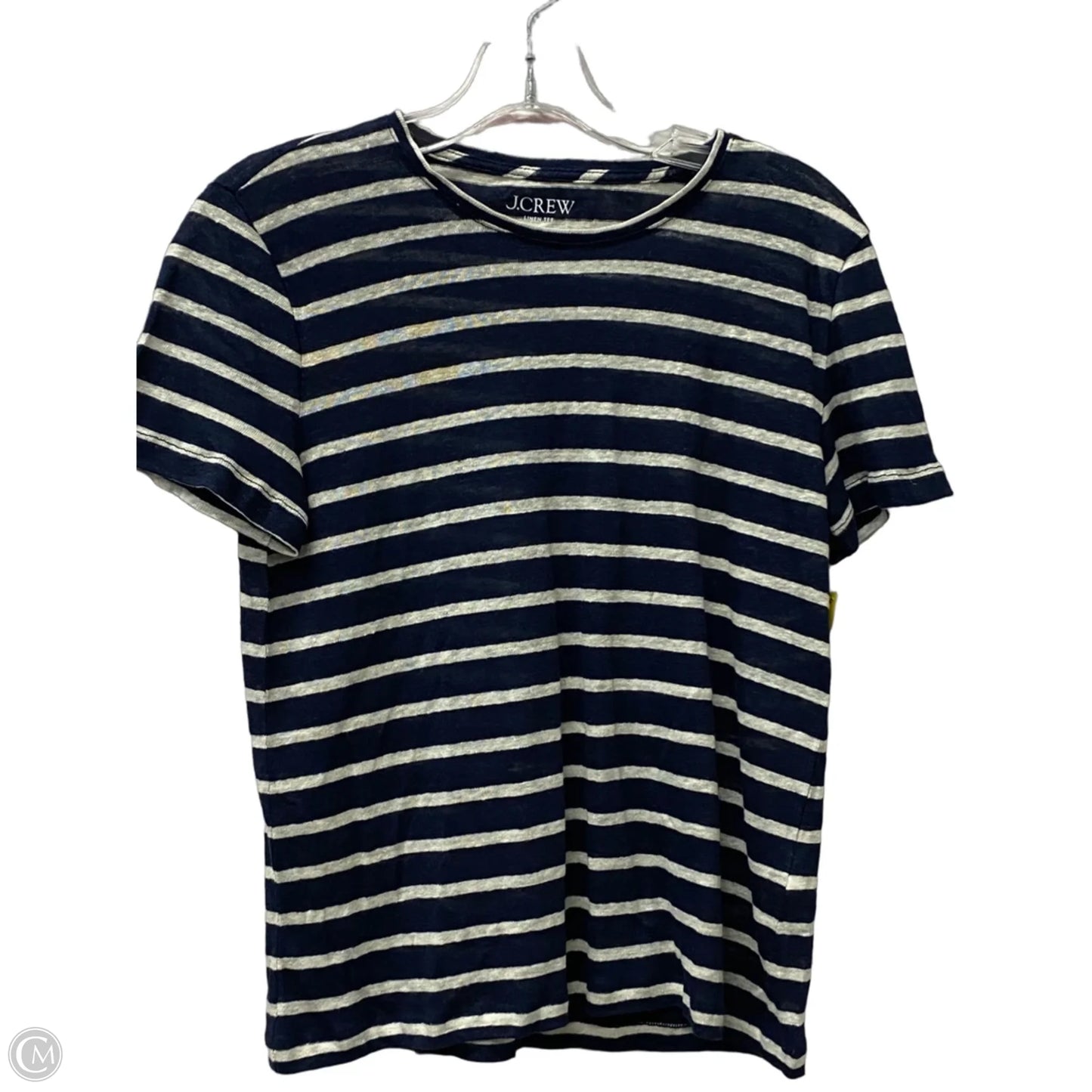 Top Short Sleeve By J. Crew In Blue & Cream, Size: Xs