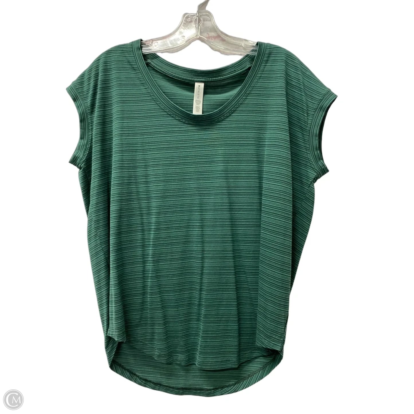 Athletic Top Short Sleeve By Athleta In Green, Size: S