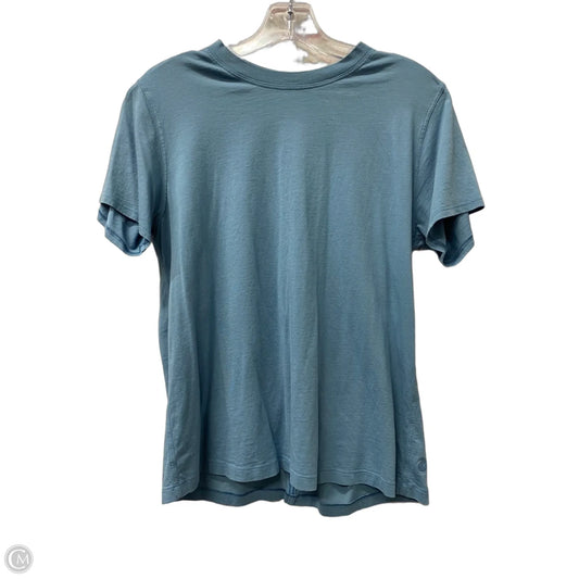Athletic Top Short Sleeve By Lululemon In Blue, Size: Xs