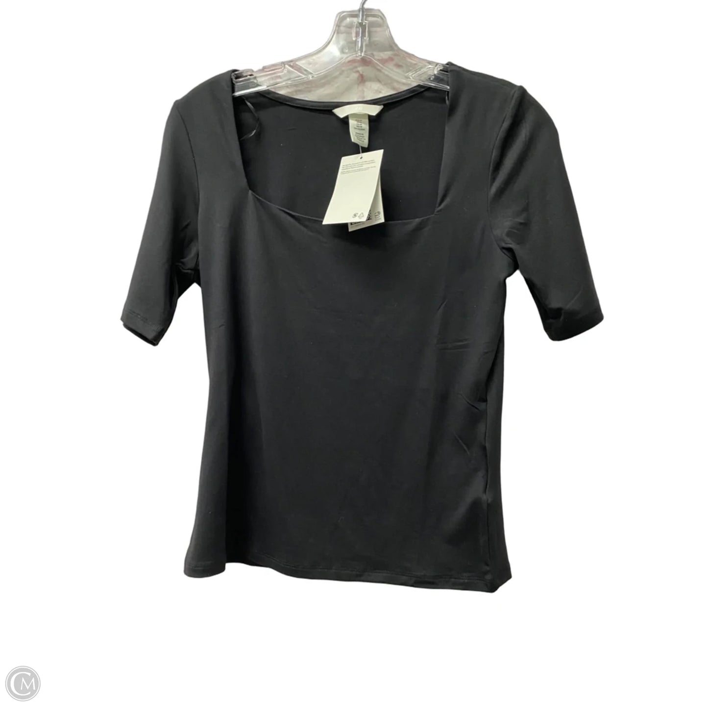 Top Short Sleeve Basic By H&m In Black, Size: M