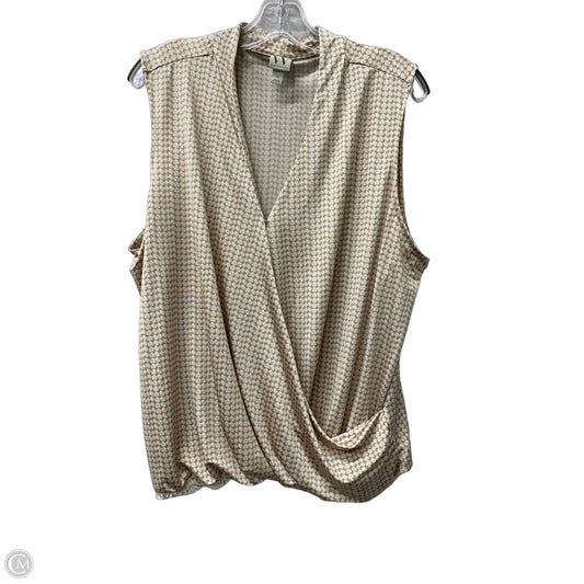 Top Sleeveless By Worthington In Tan, Size: 1x