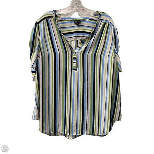 Top Short Sleeve By Torrid In Blue & Green, Size: 2x