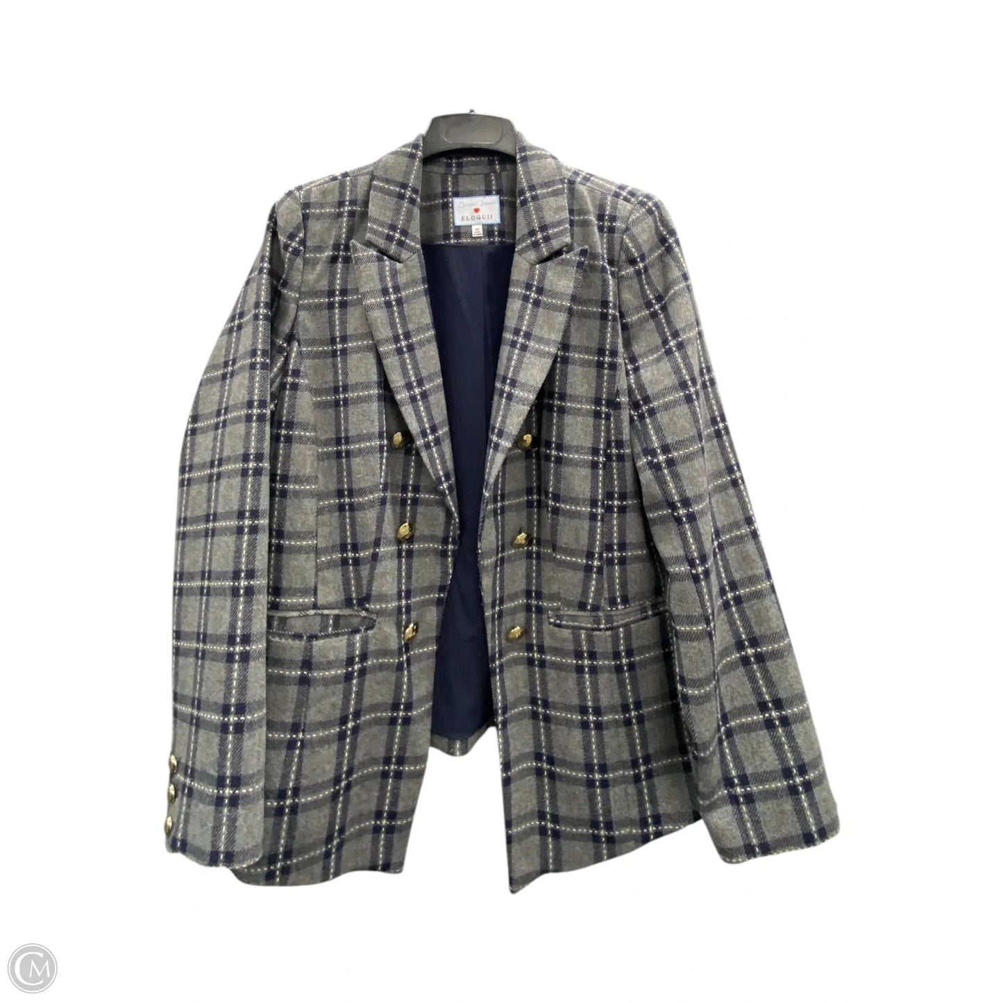 Blazer By Draper James In Blue & Grey, Size: L