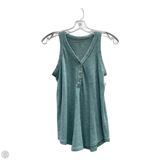 Top Sleeveless By Loft In Green, Size: Xs
