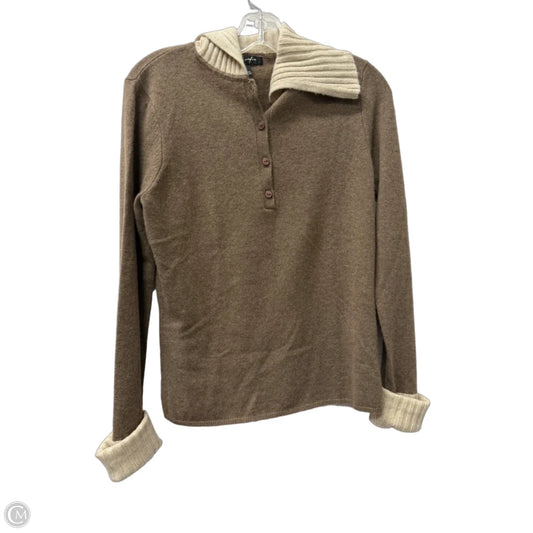 Sweater Cashmere By Emma sofia In Brown & Cream, Size: M