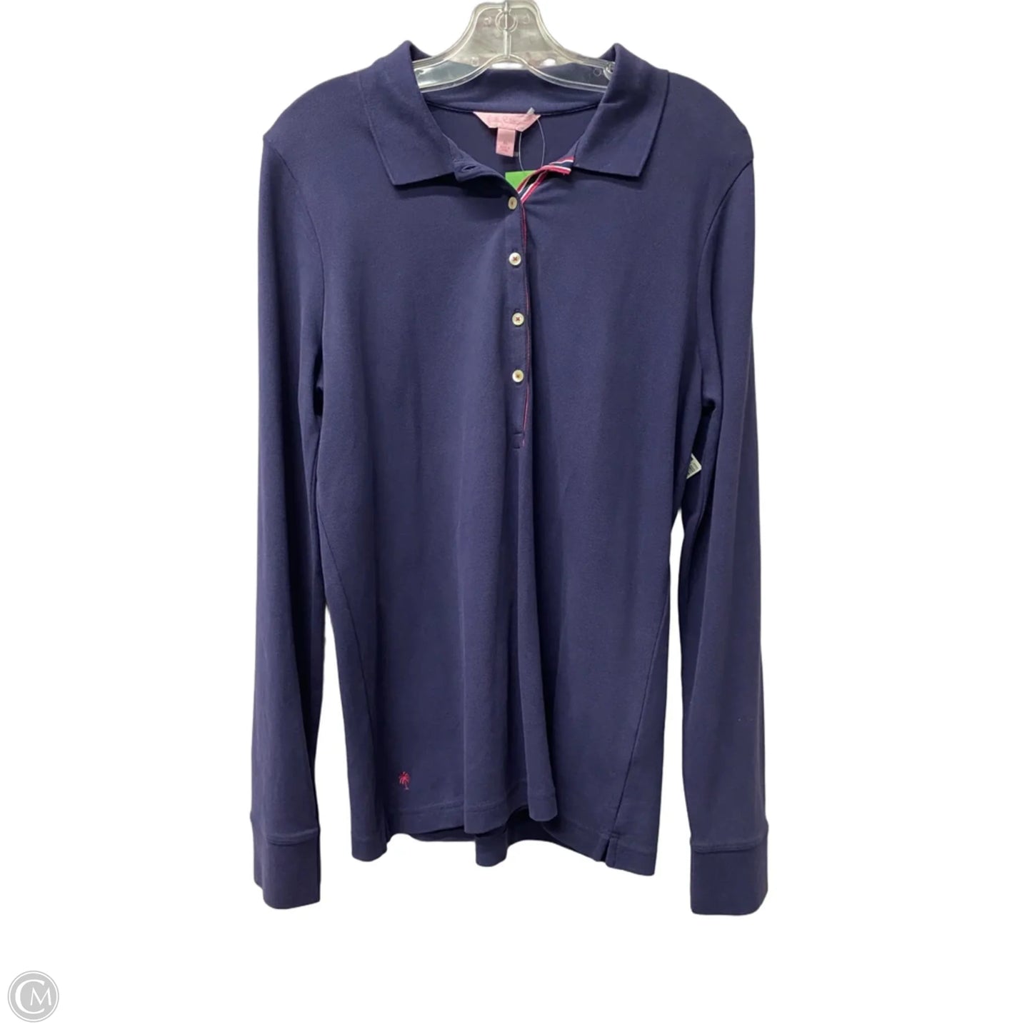 Top Long Sleeve Designer By Lilly Pulitzer In Navy, Size: Xl