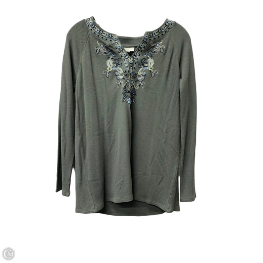 Top Long Sleeve By J. Jill In Green, Size: S