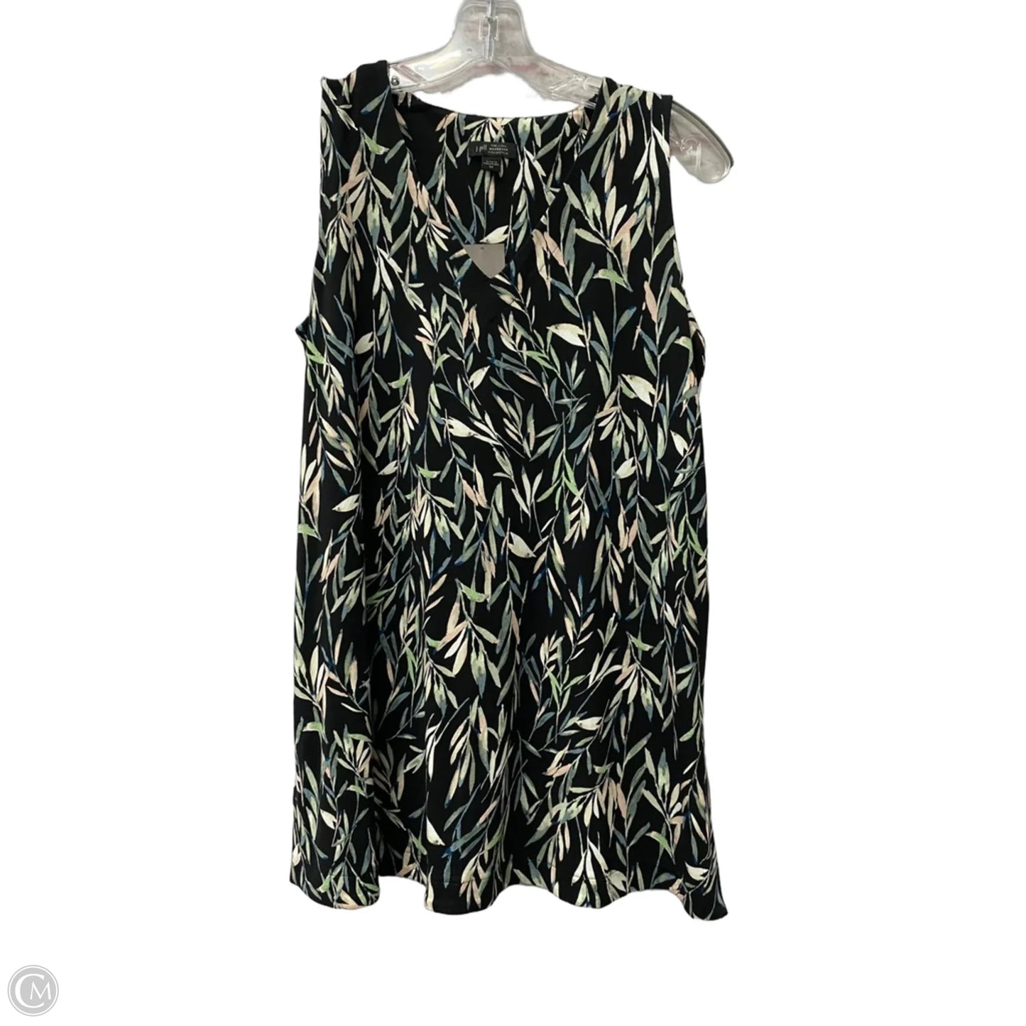 Top Sleeveless By J. Jill In Black & Green, Size: Xs