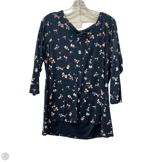 Top Long Sleeve By J. Jill In Blue & Orange, Size: M