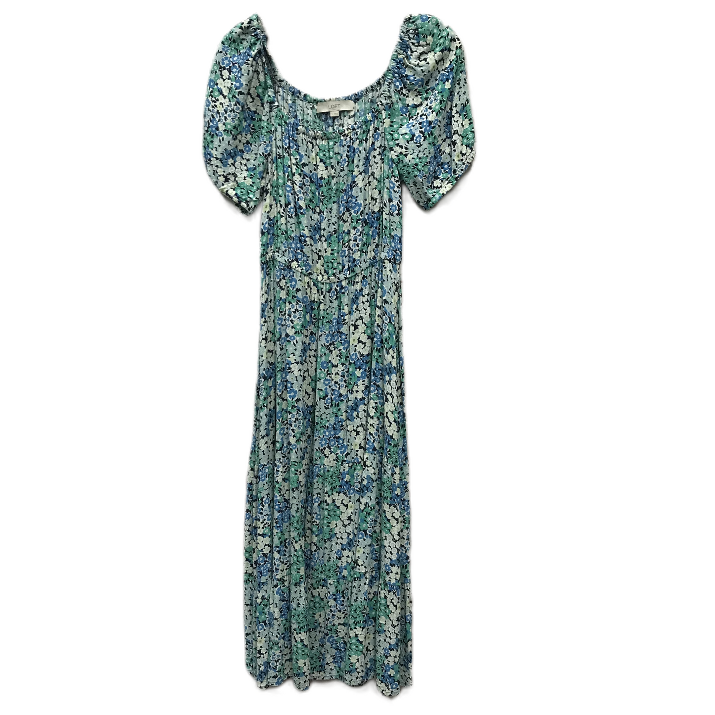 Blue & Green Dress Casual Maxi By Loft, Size: S