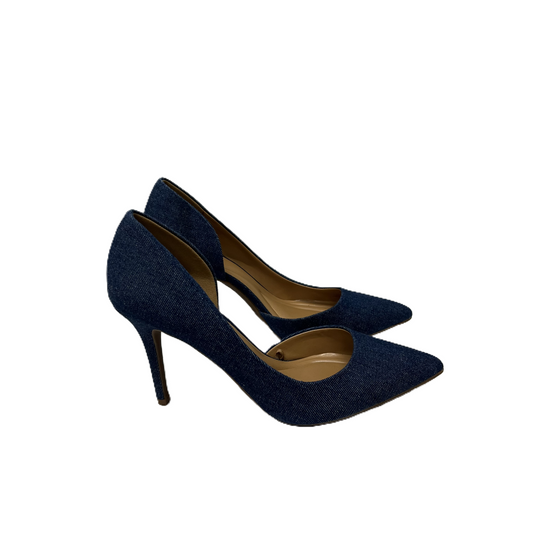 Shoes Heels Stiletto By Jessica Simpson In Blue Denim, Size: 9