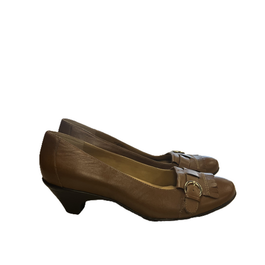 Shoes Heels Kitten By Softspots In Brown, Size: 8.5