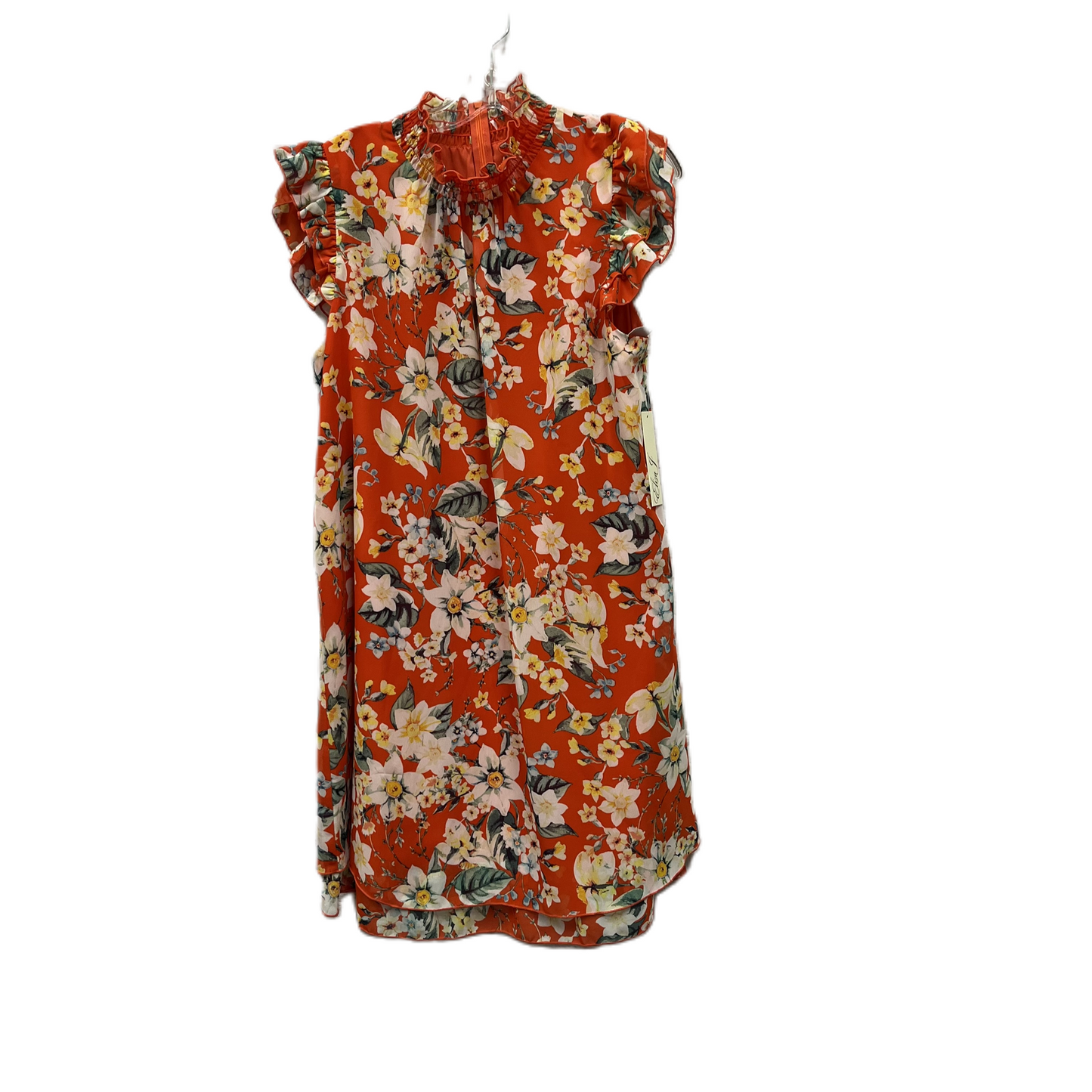 Dress Casual Short By Eliza J In Orange, Size: Xl