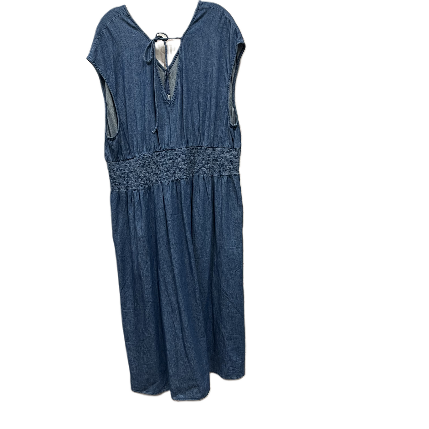 Dress Casual Midi By Old Navy In Blue Denim, Size: 1x