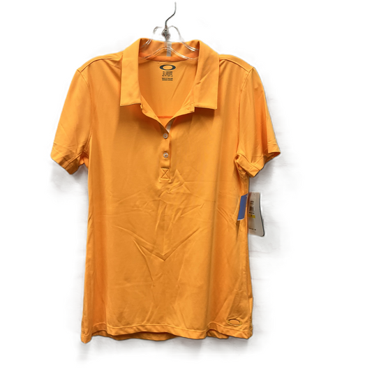 Athletic Top Short Sleeve By Oakley In Orange, Size: M