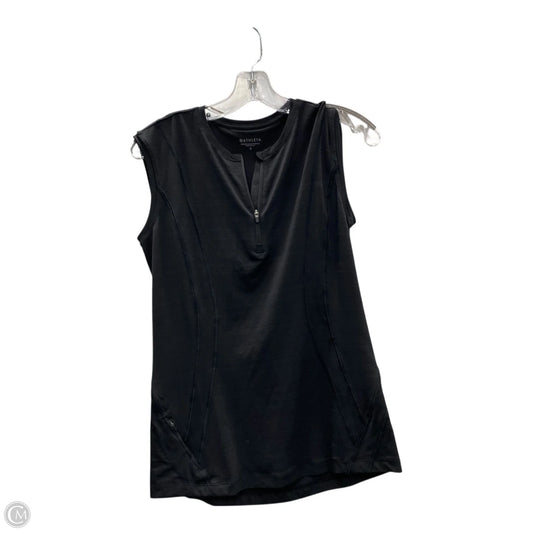 Athletic Top Short Sleeve By Athleta In Black, Size: S