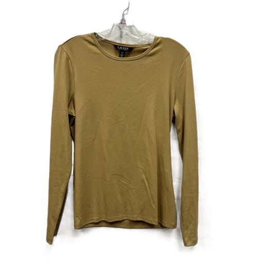 Top Long Sleeve By Lauren By Ralph Lauren In Tan, Size: L