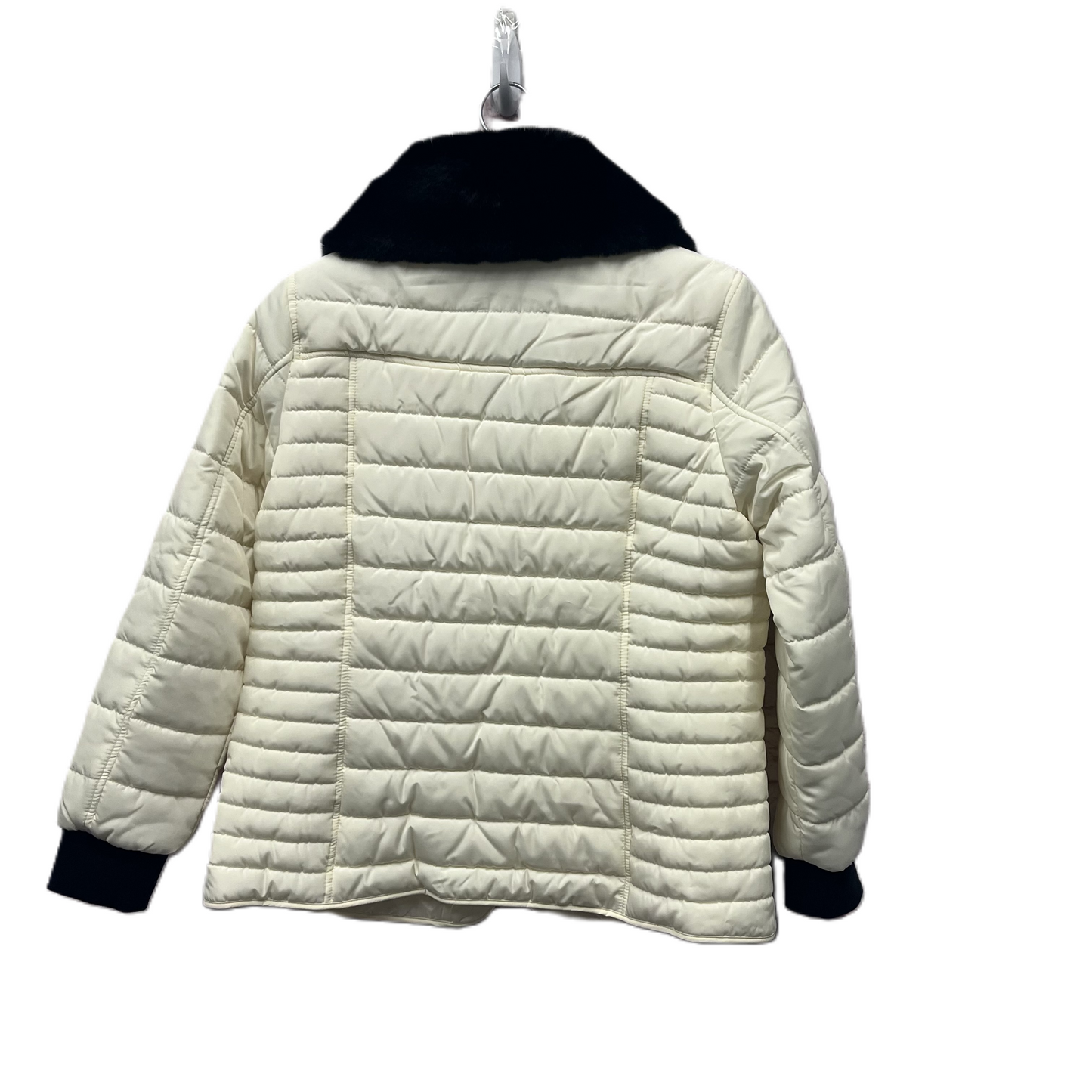 Coat Puffer & Quilted By Pasaage In Cream, Size: M