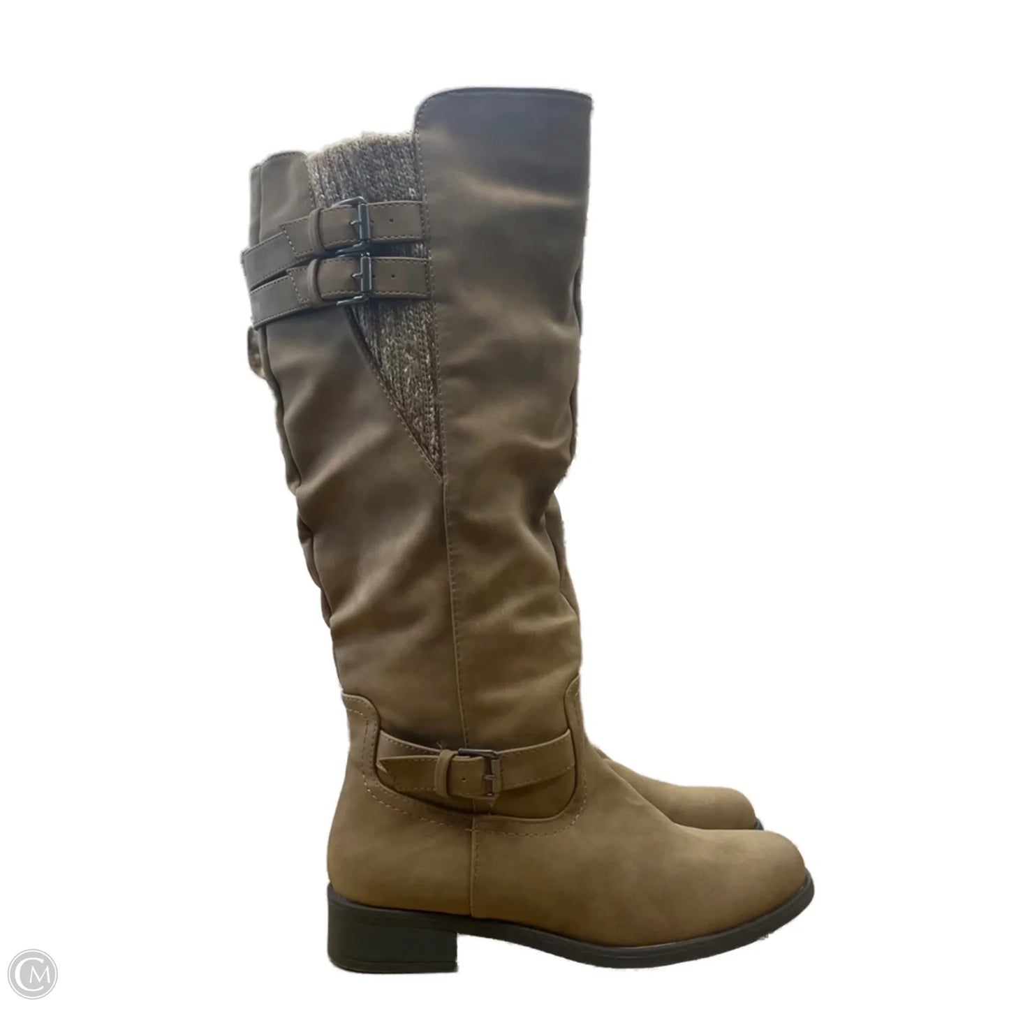 Boots Knee Flats By Xoxo In Brown, Size: 7