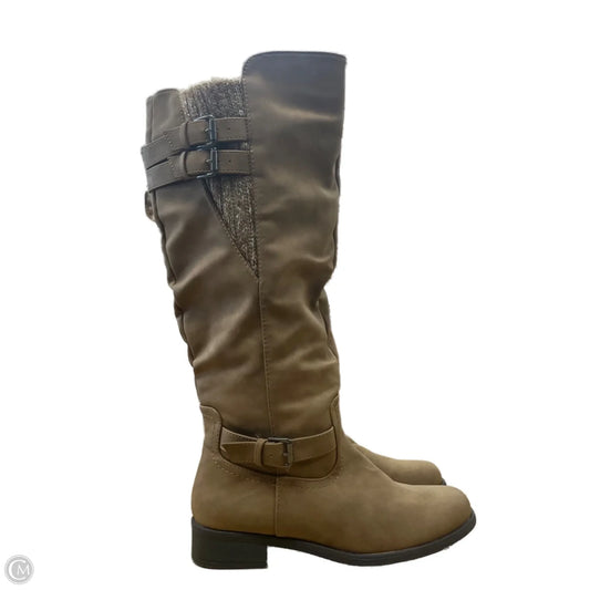 Boots Knee Flats By Xoxo In Brown, Size: 7