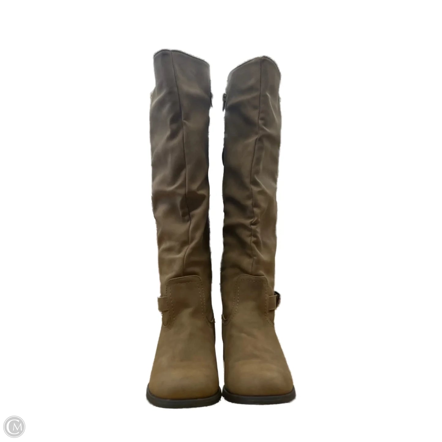 Boots Knee Flats By Xoxo In Brown, Size: 7