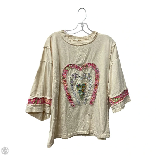 Top Long Sleeve By Easel In Orange, Size: S