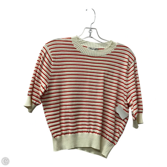 Sweater Short Sleeve By Madewell In Red, Size: M