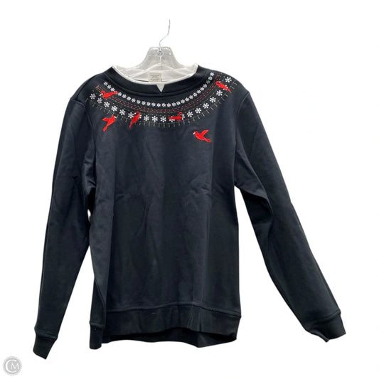 Top Long Sleeve  In Black, Size: L