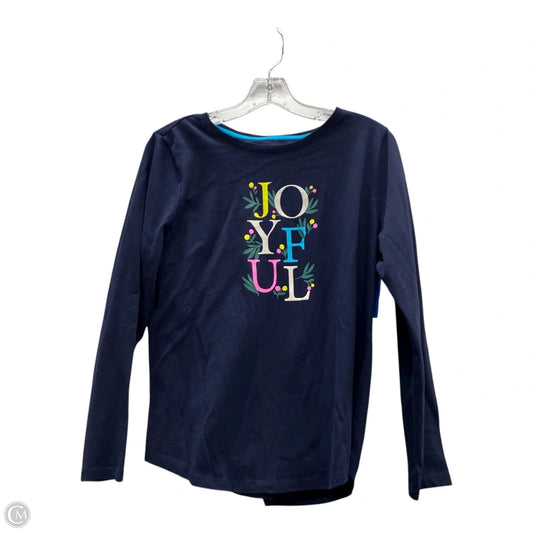 Top Long Sleeve By Talbots In Blue, Size: Mp