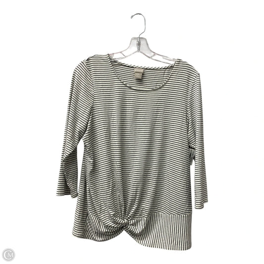 Top Long Sleeve By Chicos In White, Size: M