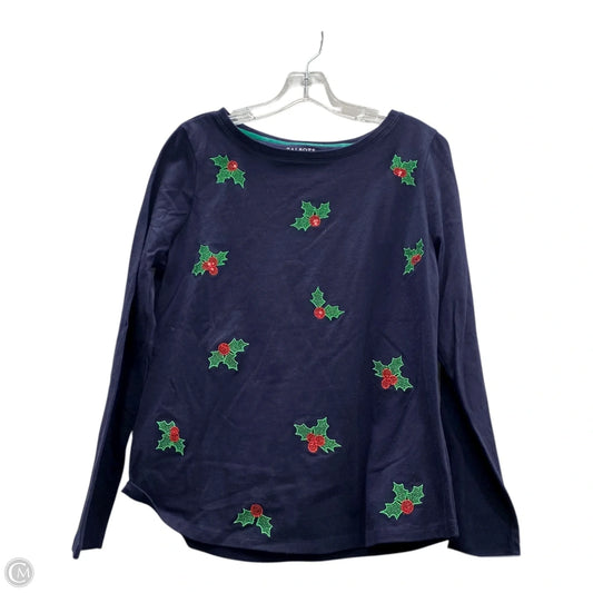 Top Long Sleeve By Talbots In Blue, Size: M