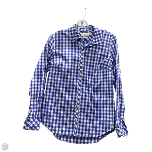 Top Long Sleeve By Vineyard Vines In Blue, Size: Xs