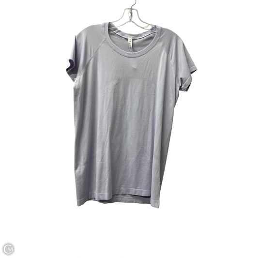 Athletic Top Short Sleeve By Lululemon In Purple, Size: L