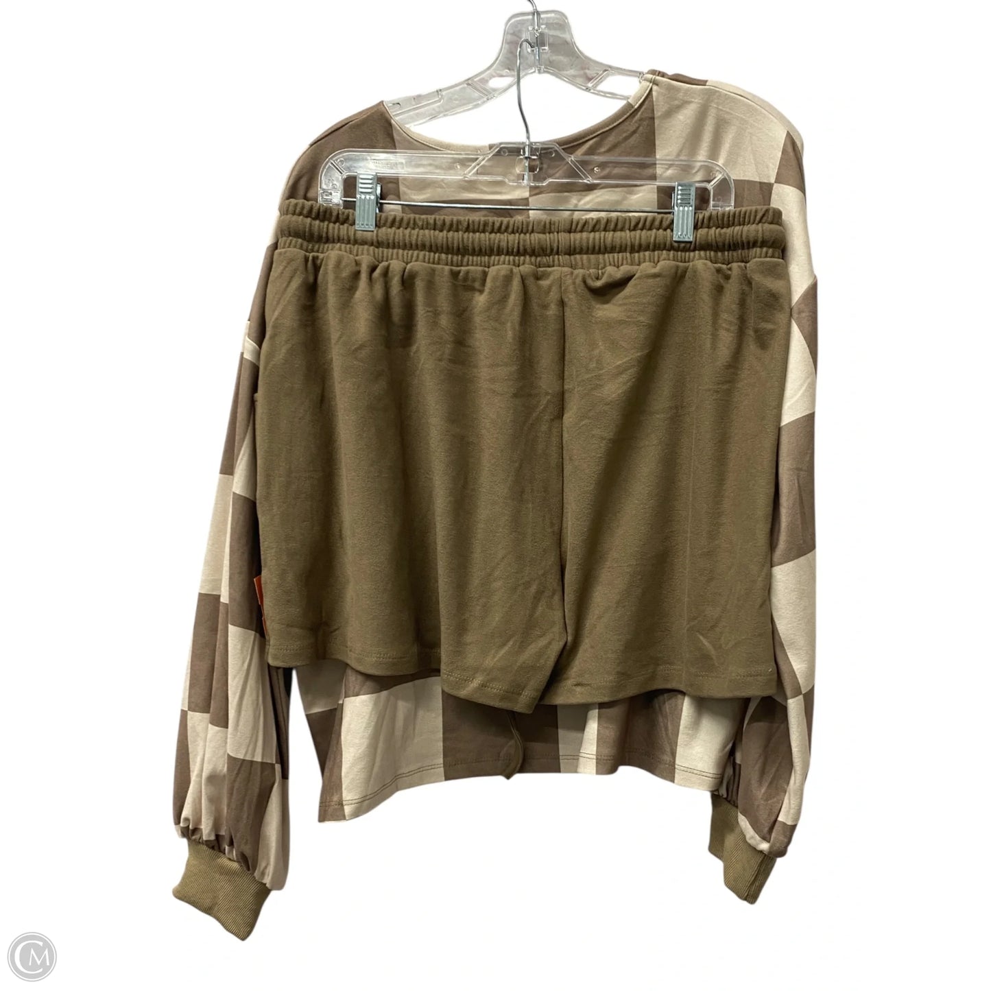 Skirt Set 2pc By Grace + Emma  In Brown, Size: Xl
