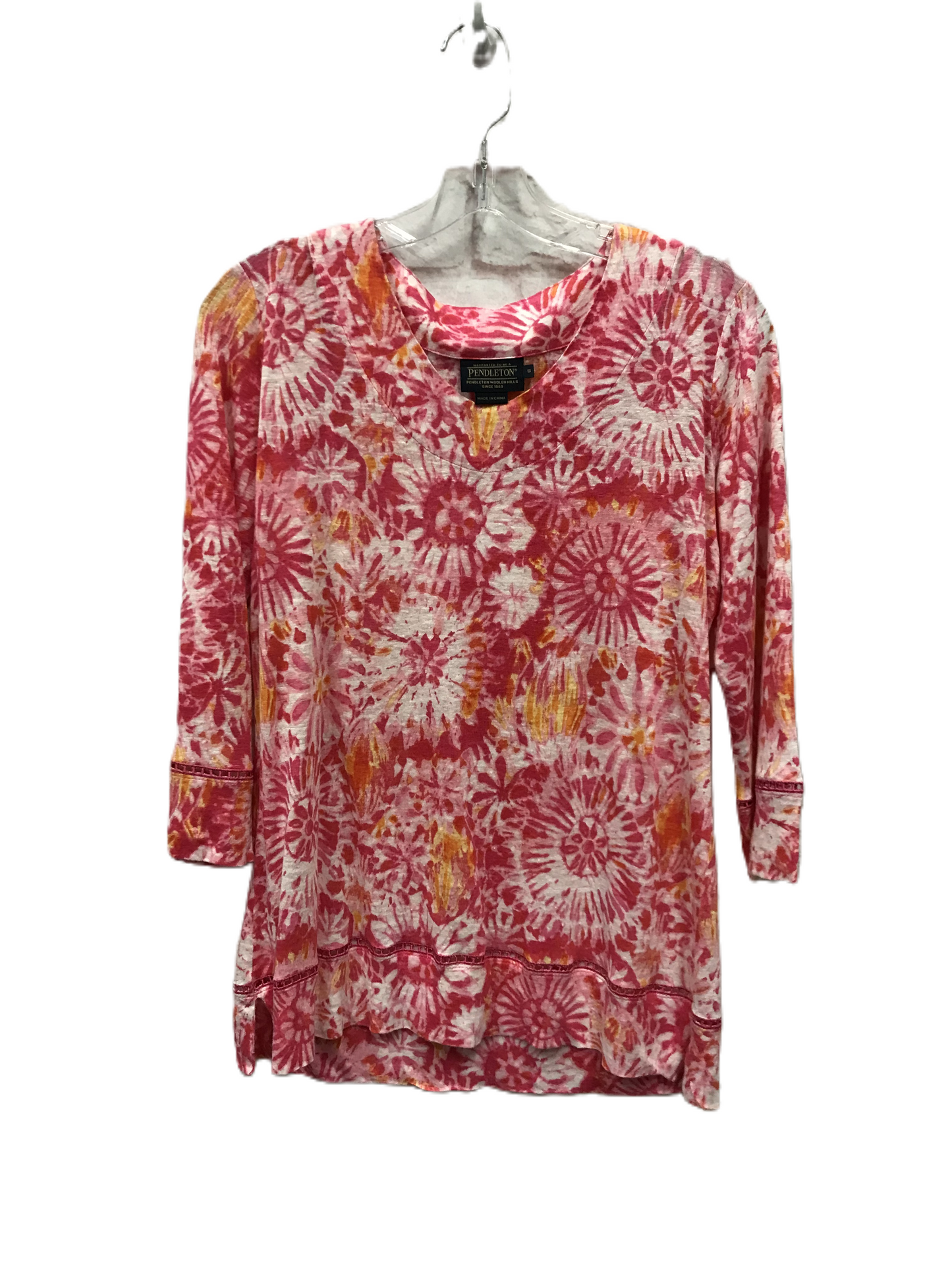 Pink Top Long Sleeve By Pendleton, Size: S