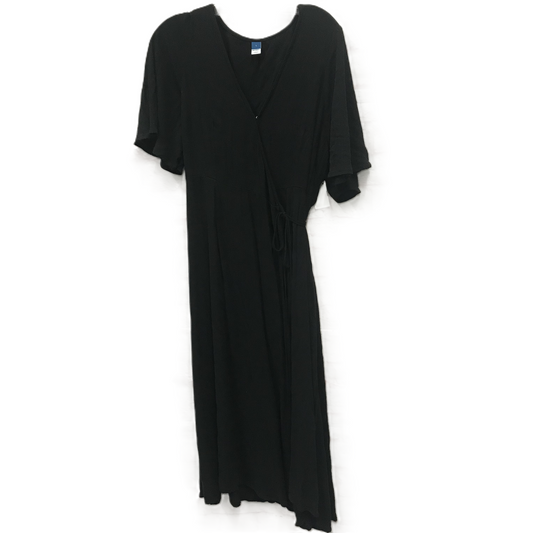 Black Dress Casual Midi By Old Navy, Size: L