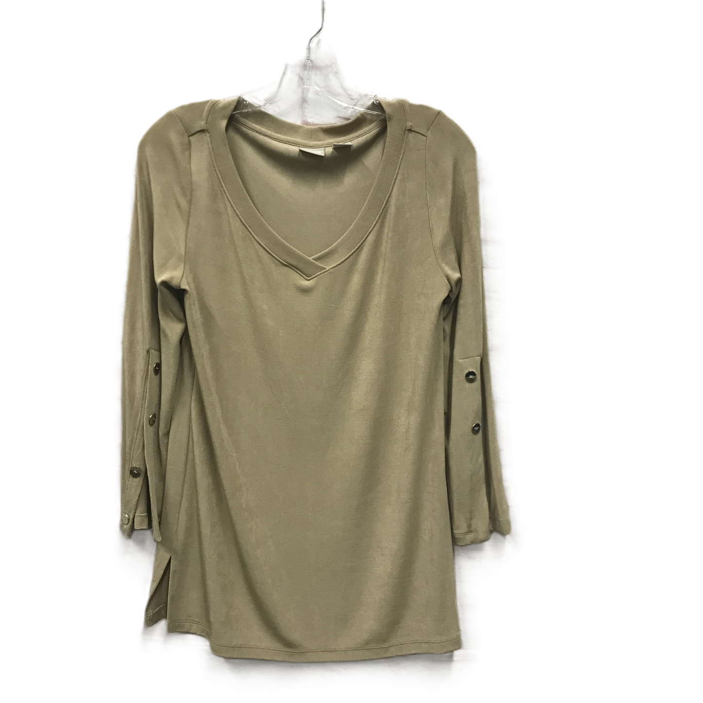 Tan Top Long Sleeve By Chicos, Size: S