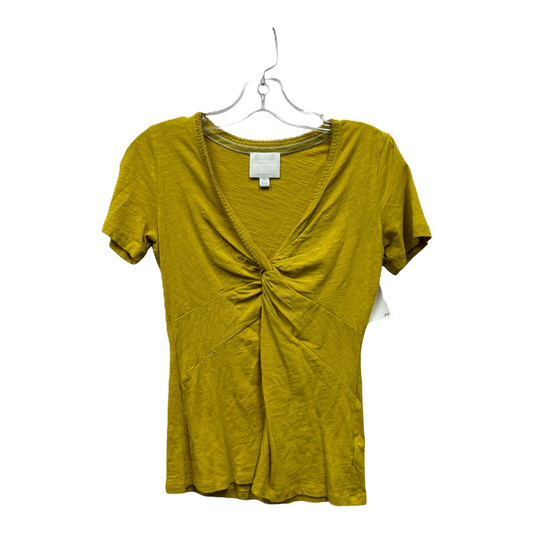 Yellow Top Short Sleeve By Anthropologie, Size: Xs