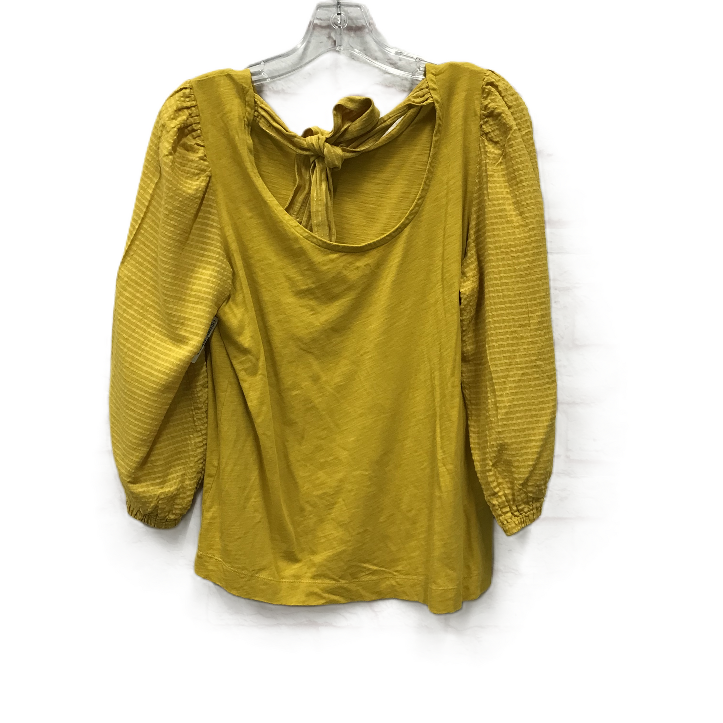 Yellow Top Long Sleeve By Loft, Size: M