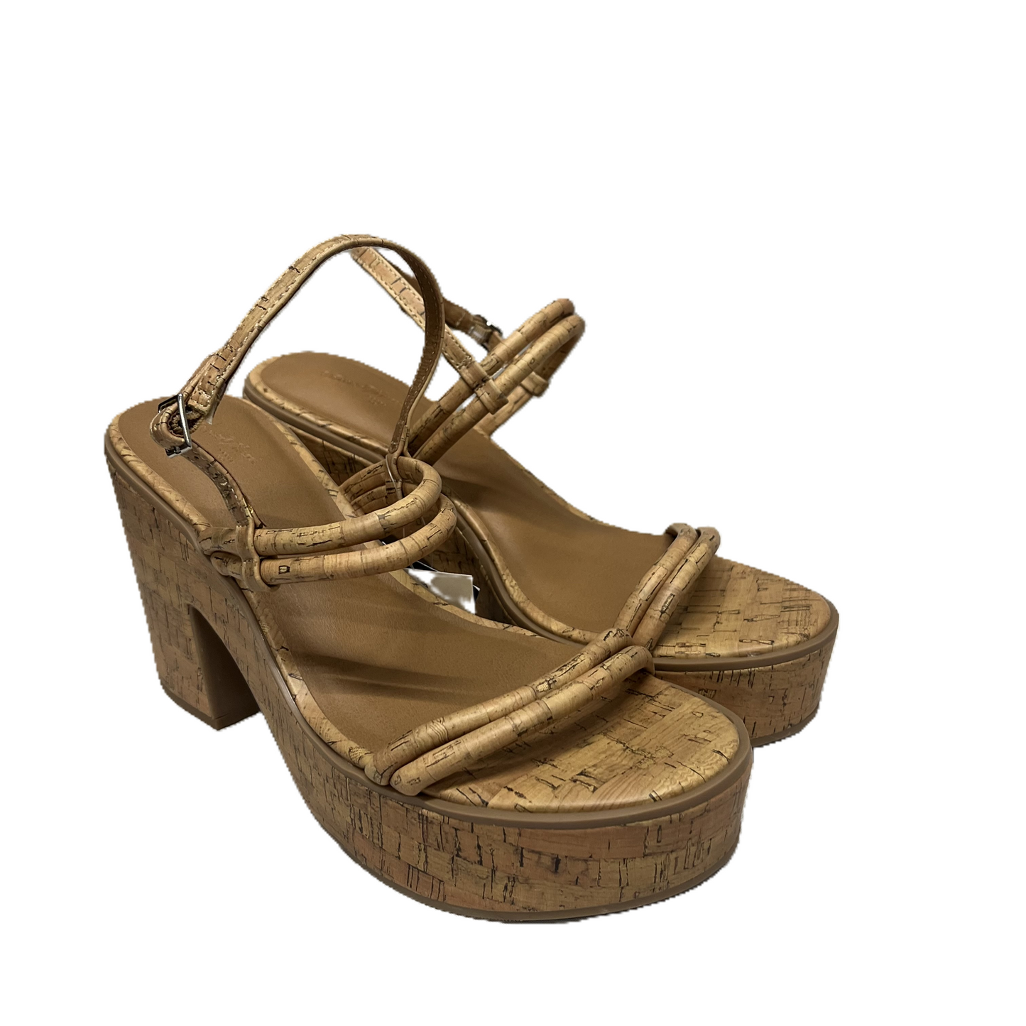 Sandals Heels Platform By Universal Thread In Tan, Size: 11