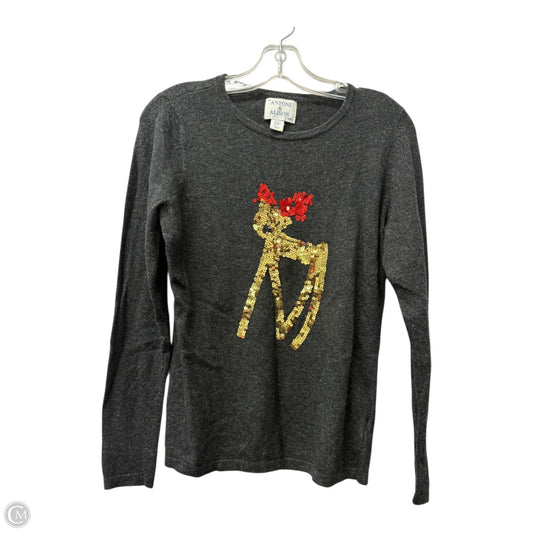 Top Long Sleeve By Cme In Grey, Size: M