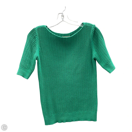 Sweater Short Sleeve By Loft In Green, Size: M