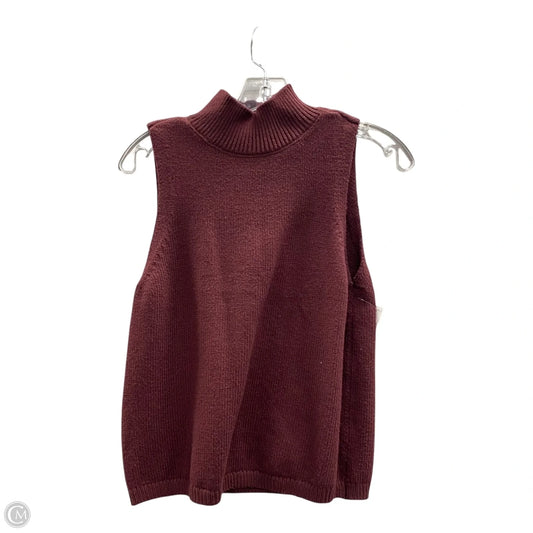 Vest Sweater By Loft In Maroon, Size: S
