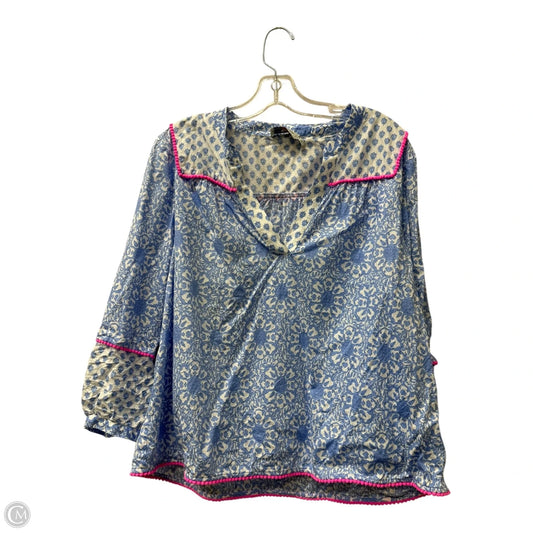 Top Long Sleeve By Vineyard Vines In Blue, Size: Xl