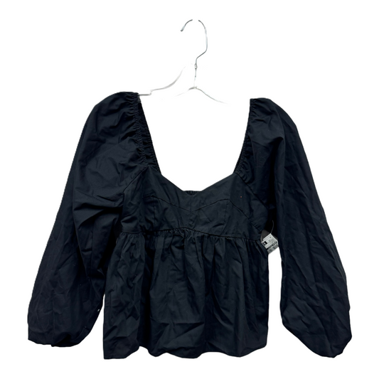 Black Top Long Sleeve By Banana Republic, Size: Xxs