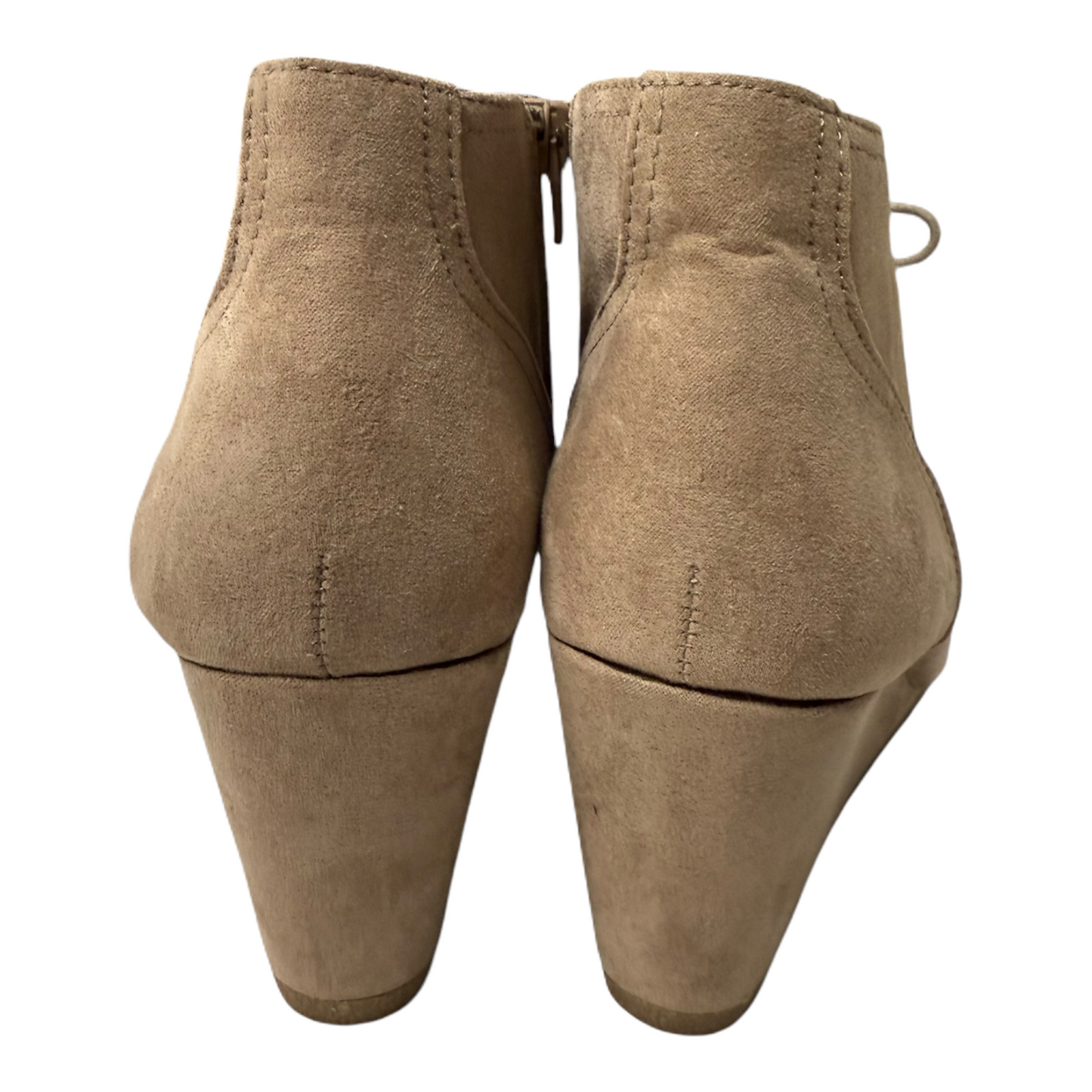 Boots Ankle Heels By universal thread In Tan, Size: 9.5