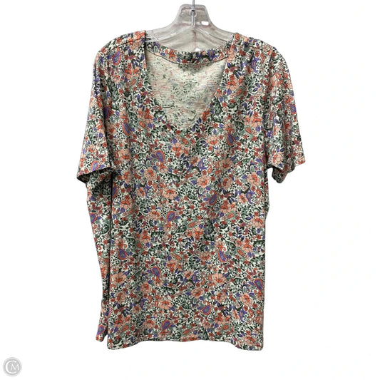 Top Short Sleeve By J. Jill In Pink, Size: Xl