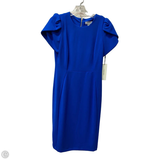Dress Casual Midi By Calvin Klein In Blue, Size: M