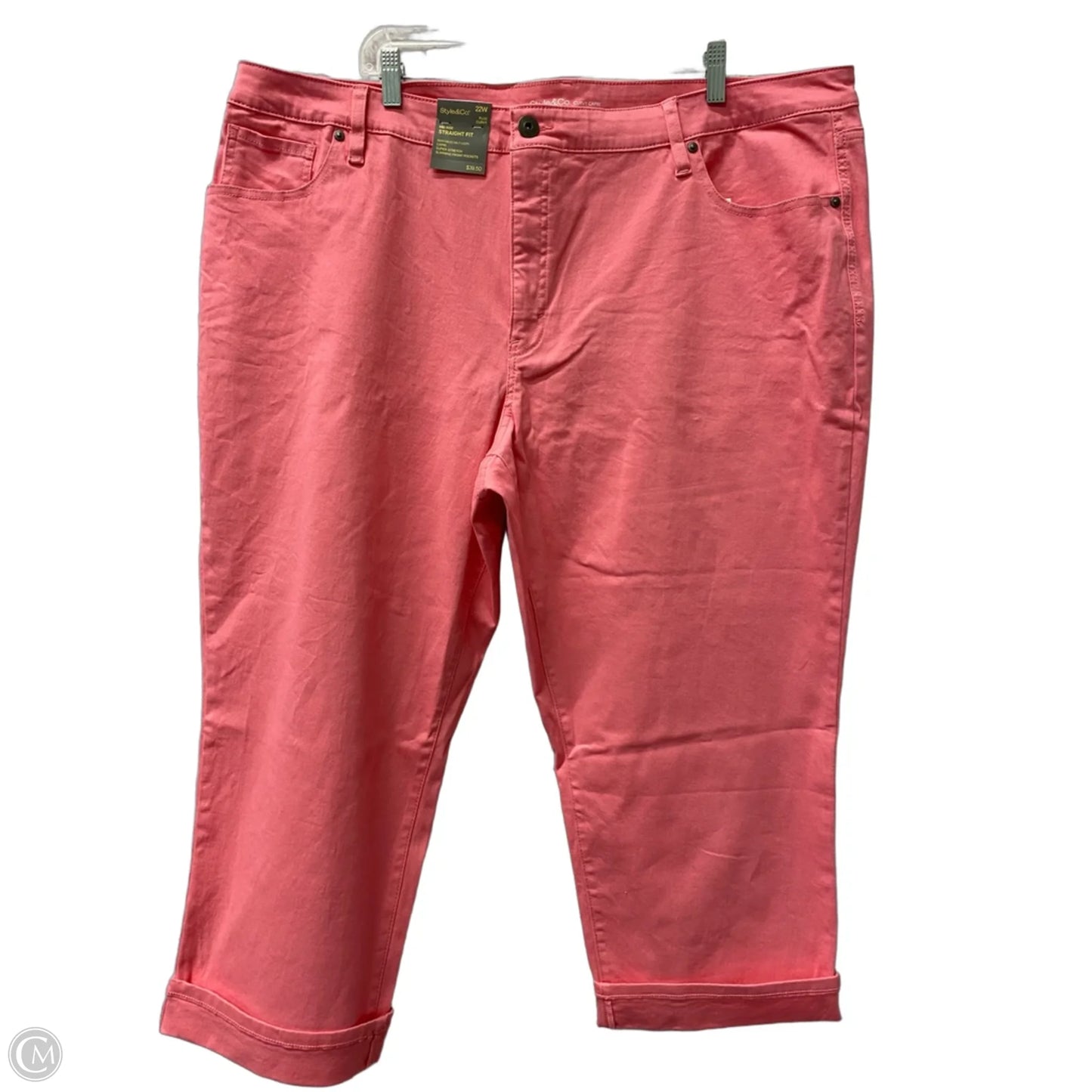 Jeans Cropped By Style And Company In Pink, Size: 22