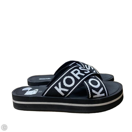 Sandals Flats By Michael By Michael Kors In Black, Size: 7